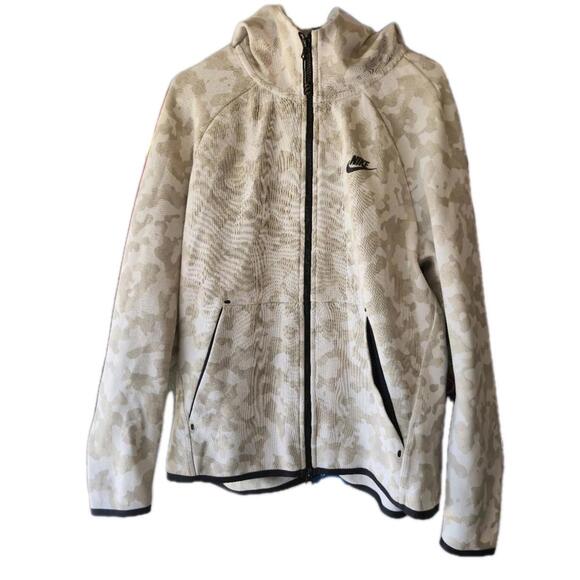 Nike Other - NIKE TECH FLEECE JACKET WHITE CAMO ZIP UP MENS SZ LARGE 🔥